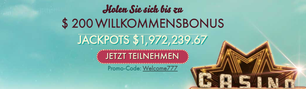 777 Casino Bonus Code